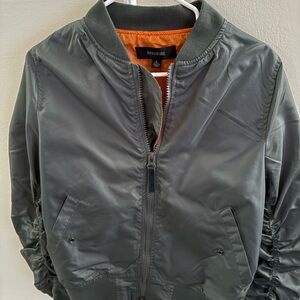 Ring Of Fire Gray Bomber Jacket for Men